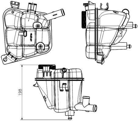[CRT 231 000S] EXPANSION TANK W/O CAP MAHLE MERC