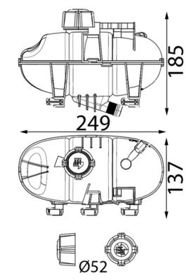 [CRT 335 000S] EXPANSION TANK WITH CAP MAHLE RENAULT