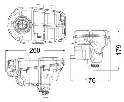 [CRT 60 000S] EXPANSION TANK WITHOUT CAP MAHLE VAG
