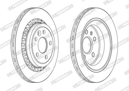 [DDF1802C] BRAKE DISC REAR 302MM FERODO VOLVO