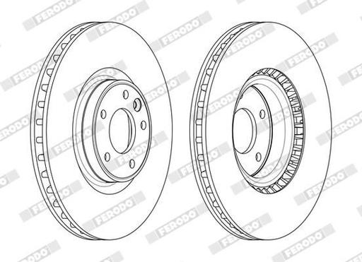 [DDF2601C-1] BRAKE DISC FRONT 380MM FERODO LAND ROVER