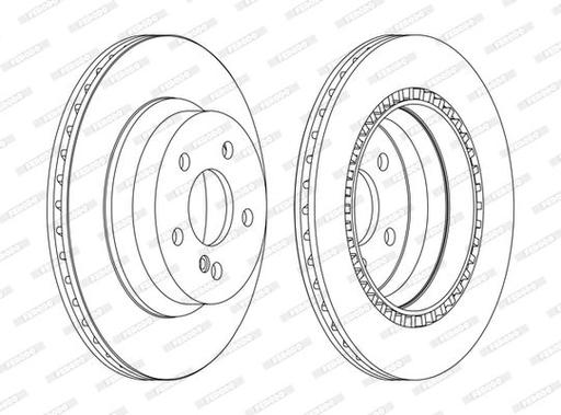 [DDF1672C] BRAKE DISC REAR 300MM FERODO MERC