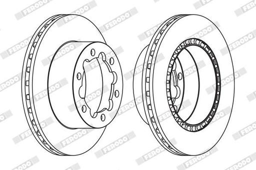 [FCR312A] BRAKE DISC REAR 303MM FERODO MERC