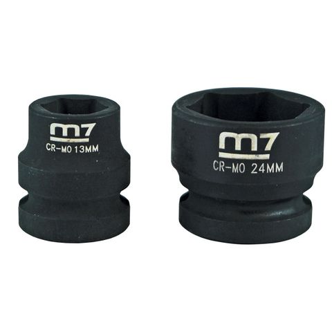 [M7-MA401M22] M7 IMPACT SOCKET 1/2" DR, STUBBY, 22MM