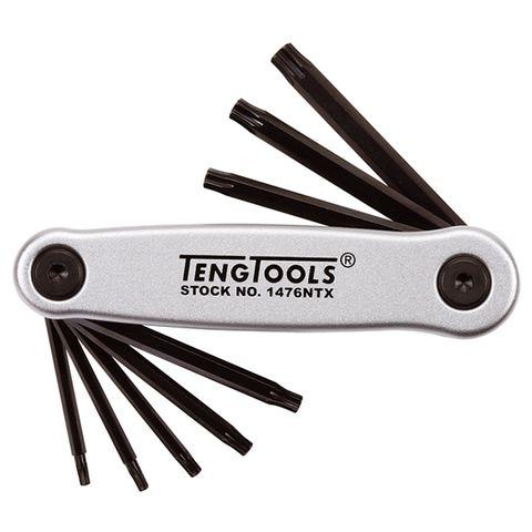 [TE-1476NTX] TENG FOLDING TX KEY SET, ALUMINIUM CASE, 8PCE, TX9-TX40