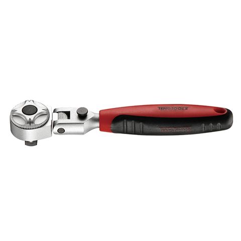 [TE-3800-72SN] TENG 3/8" DR. FLEX-HEAD STUBBY RATCHET HANDLE 72T