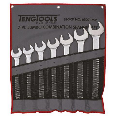 [TE-6507JMM] TENG COMBINATION SPANNER SET W/WALLET, METRIC, 7PCE, 33MM-50MM