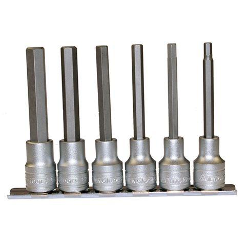 [TE-M1211] TENG 6PCE 1/2" DR. LONG HEX SOCKET SET 5-12MM