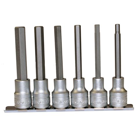 [TE-M1211] TENG 6PCE 1/2" DR. LONG HEX SOCKET SET 5-12MM