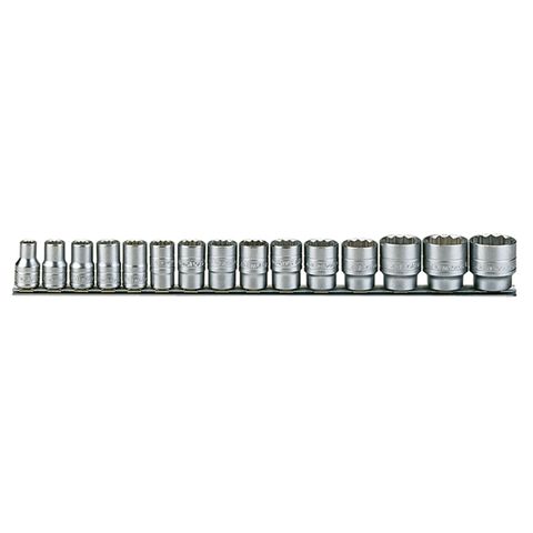 [TE-M1215MM] TENG 15PCE 1/2" DR. METRIC SOCKET SET 10-32MM 12PNT