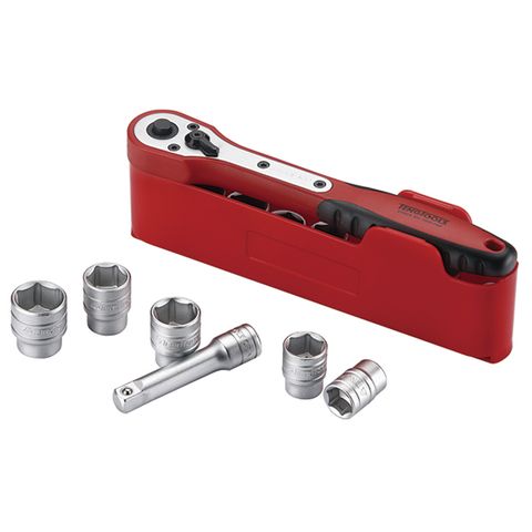 [TE-M1413N1] TENG 13PCE 1/4" DR. MM SOCKET SET W/CASE 4-13MM