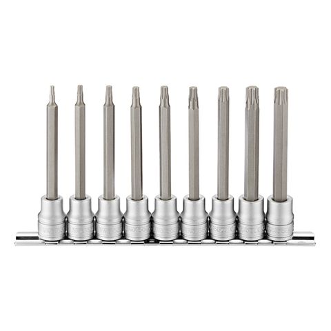 [TE-M3809TX] TENG 9PCE 3/8" DR. LONG TX BIT SOCKET SET - TX10-TX50