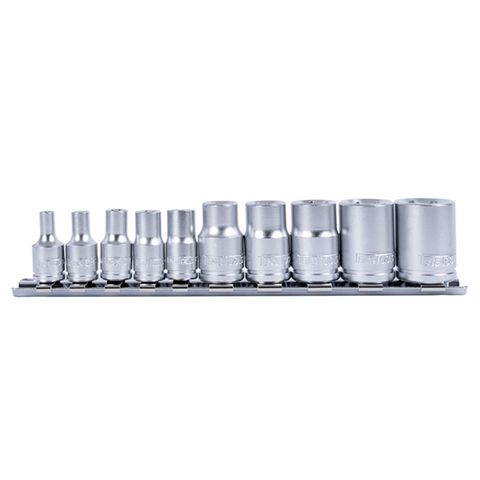 [TE-M3814] TENG 10PCE 1/4" & 3/8" DR. TX-E SOCKET SET E4-E18