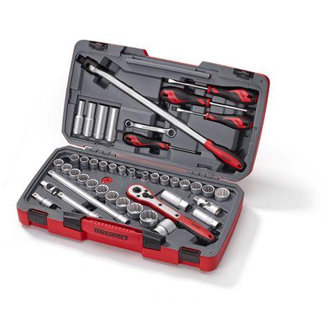 [TE-T1244] TENG 44PCE 1/2" DR. METRIC & AF SOCKET SET
