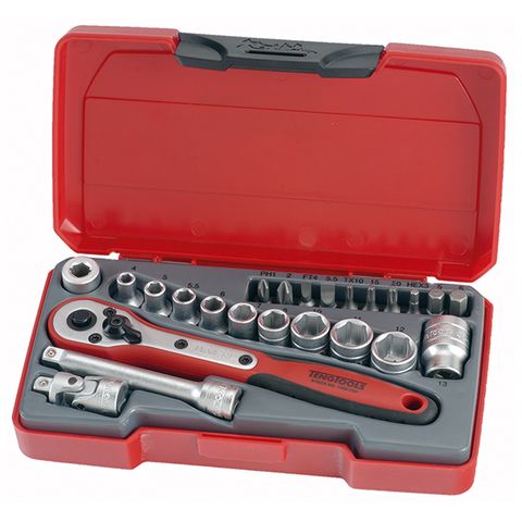 [TE-T1424] TENG 24PCE 1/4" DR. MINI METRIC SOCKET SET