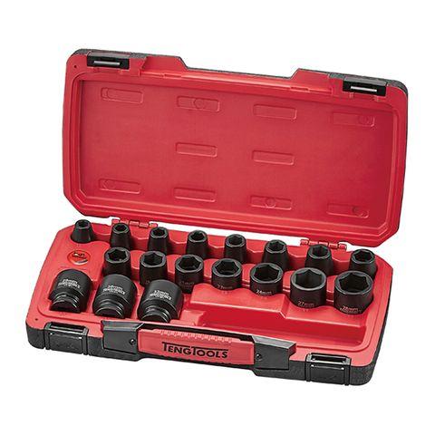 [TE-T9222] TENG 22PCE 1/2" DR. MM REG. IMPACT SOCKET SET 6-PNT