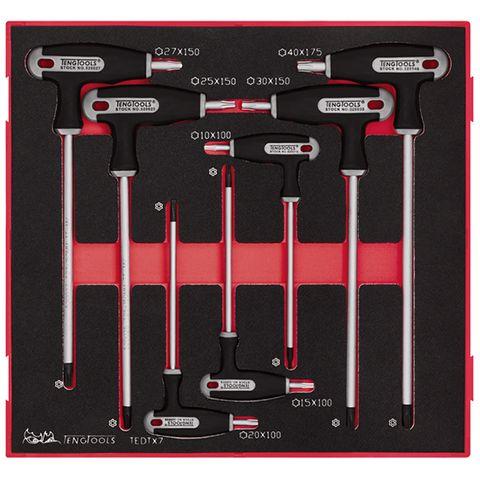 [TE-TEDTX7] TENG 7PCE TORX TP/TPX T-HANDLE SET 10-40 -TED-TRAY