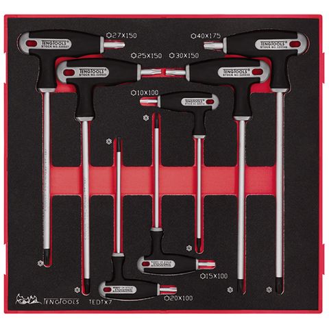 [TE-TEDTX7] TENG 7PCE TORX TP/TPX T-HANDLE SET 10-40 -TED-TRAY