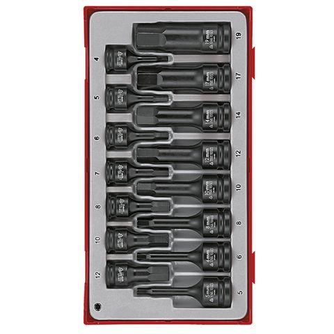 [TE-TT9015HX] TENG 15PCE 3/8" &1/2" DR. MM HEX SOCKET SET - TC-TRAY