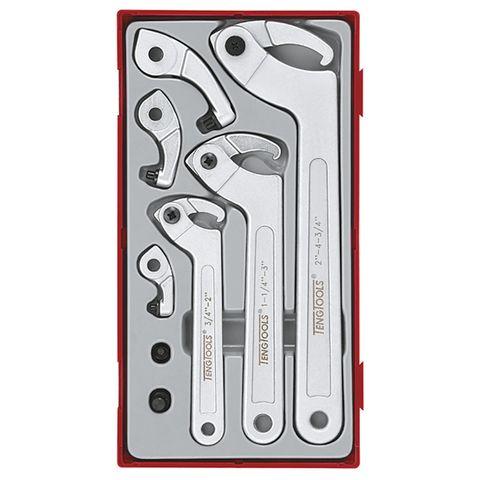 [TE-TTHP08] TENG 8PCE HOOK & P WRENCH SET - TC-TRAY