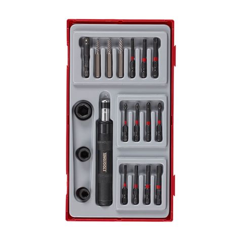 [TE-TTID19] TENG 19PCE 1/4" DR. IMPACT DRIVER SET - TC-TRAY