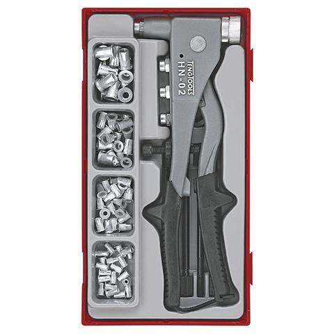[TE-TTNR81] TENG 81PCE H/DUTY NUT RIVET SET W/ NUTSERTS - TC-TRAY