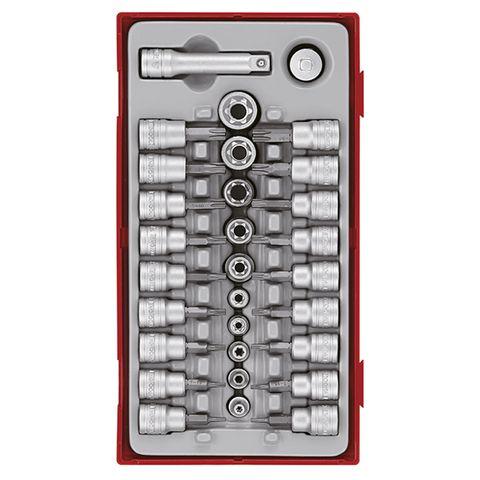 [TE-TTTX30] TENG 30PCE 1/4&3/8" DR. TX,TPX & TX-E BIT SOCKET SET - TC-TRAY