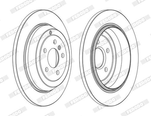 [DDF1530C] BRAKE DISC REAR 330MM FERODO MERC