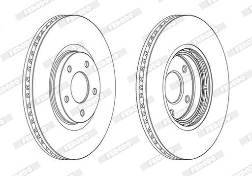[DDF1724C] BRAKE DISC FRONT 320MM FERODO RENAULT