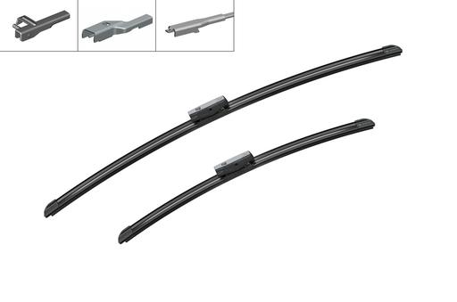 [AM310S] WIPER BLADE [FRONT KIT] BOSCH AEROTWIN [650MM 26 INCH + 475MM 19 INCH - FLAT WIPER BLADE]