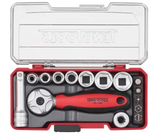 [TE-TJ1415] TENG 15PCE 1/4'' DR.SOCKET SET 5.5 13MM