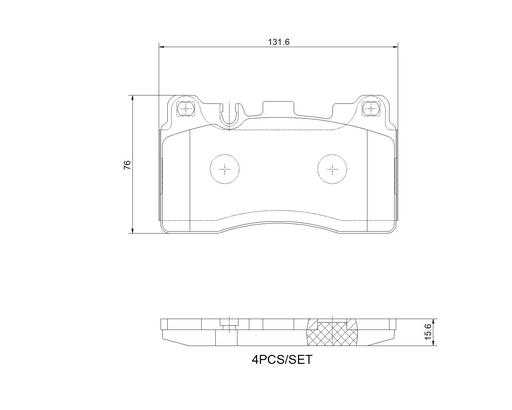 [P50188] BRAKE PADS REAR BREMBO MERC