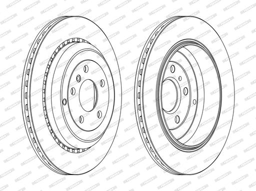 [DDF1531C] BRAKE DISC REAR 330MM FERODO MERC