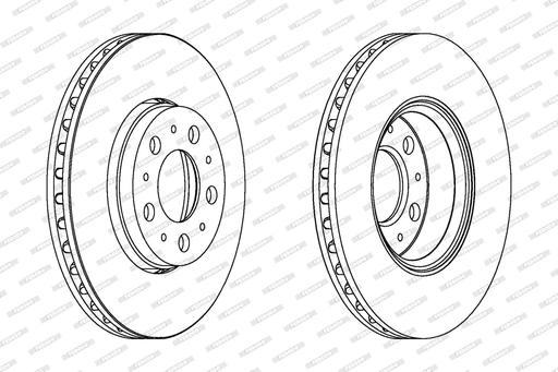 [DDF1163C] BRAKE DISC FRONT 286MM FERODO VOLVO