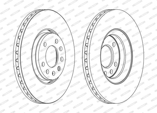 [DDF1215C] BRAKE DISC FRONT 302MM FERODO PSA