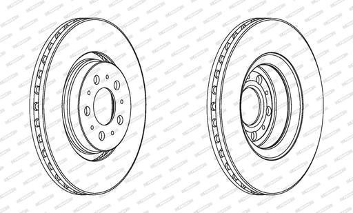 [DDF1898C-1] BRAKE DISC FRONT 320MM FERODO VOLVO