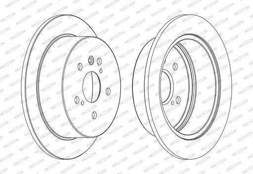[DDF1545C] BRAKE DISC REAR 288MM FERODO LEXUS