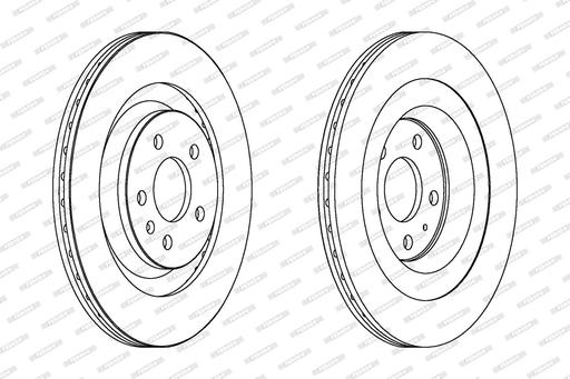 [DDF1667C] BRAKE DISC REAR 330MM FERODO VAG