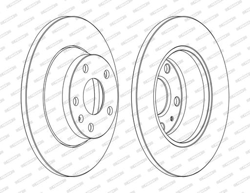 [DDF1848C] BRAKE DISC REAR 286MM FERODO VAG