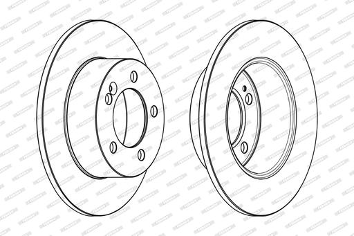 [DDF1976C] BRAKE DISC REAR 305MM FERODO PSA